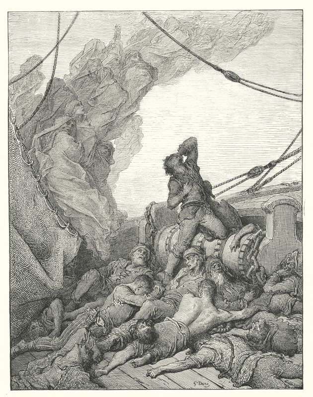 Ilustrace Gustava Doreho ke Coleridgovu dílu Rime of the Ancient Mariner (rytina) od Gustave Dore