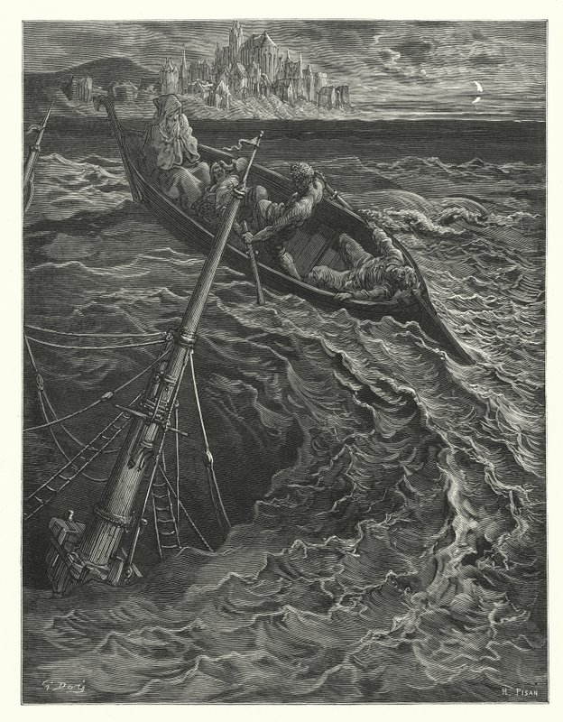 Ilustrace Gustava Doreho ke Coleridgovu dílu Rime of the Ancient Mariner (rytina) od Gustave Dore