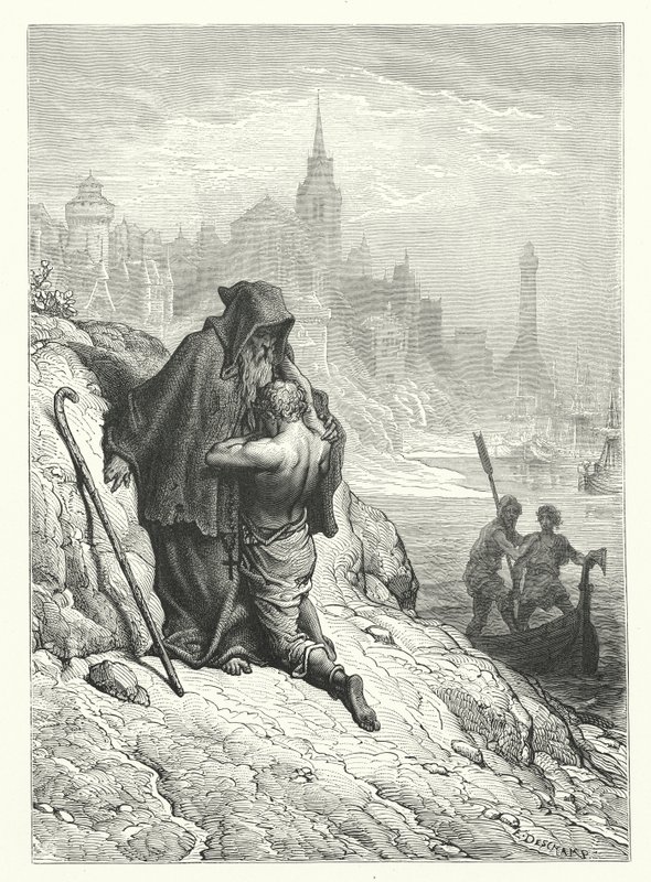 Ilustrace Gustava Doreho ke Coleridgovu dílu Rime of the Ancient Mariner (rytina) od Gustave Dore