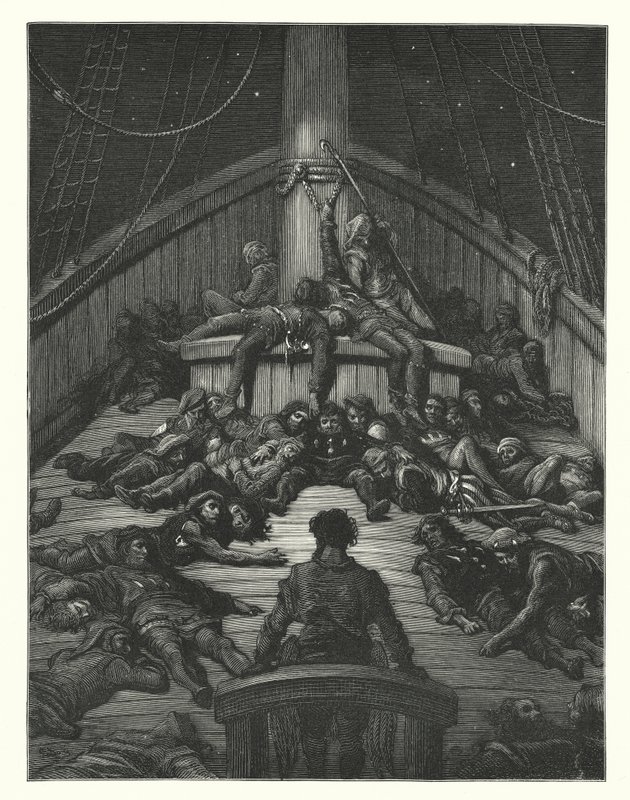 Ilustrace Gustava Doreho ke Coleridgovu dílu Rime of the Ancient Mariner (rytina) od Gustave Dore