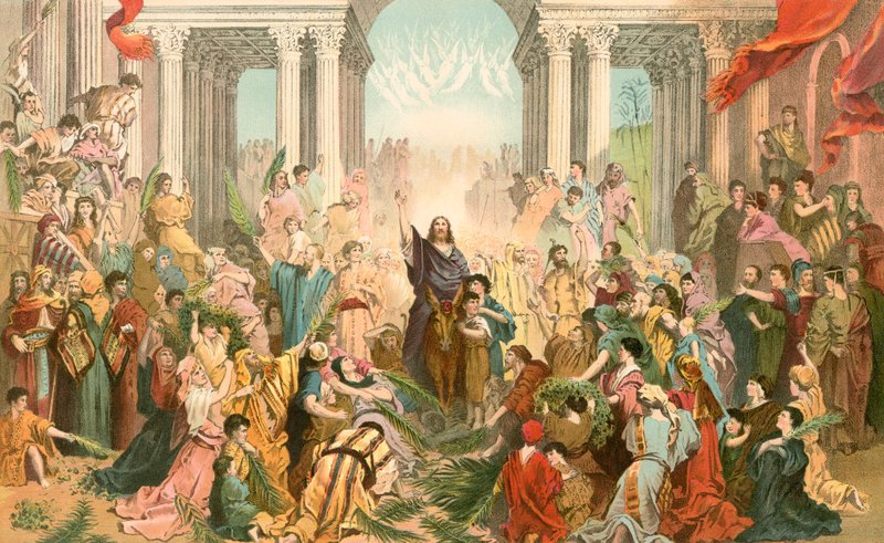 Ježíš vjíždí do Jeruzaléma od Gustave Dore