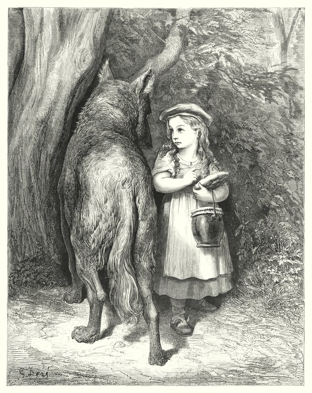 Le Petit Chaperon Rouge; Červená Karkulka od Gustave Dore
