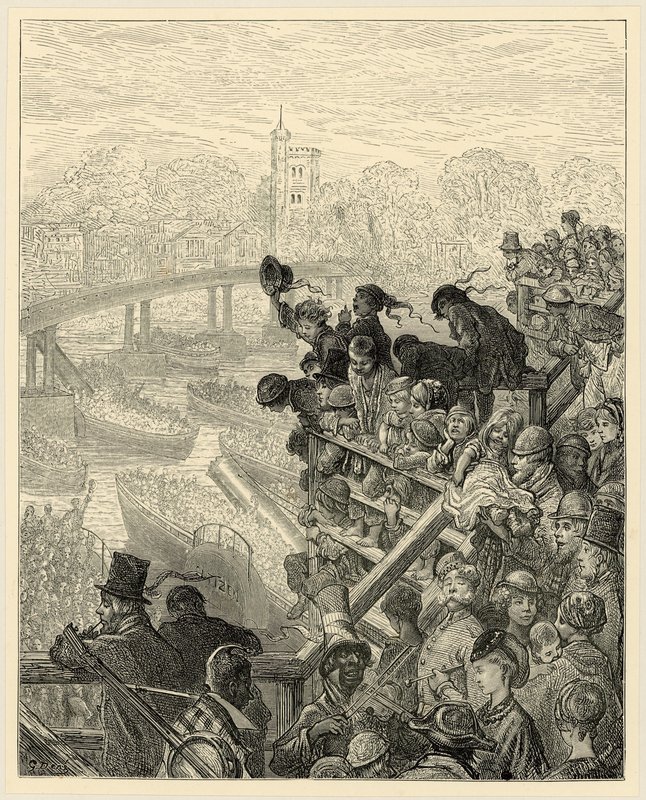 Oxford a Cambridge Boat Race, Putney od Gustave Dore