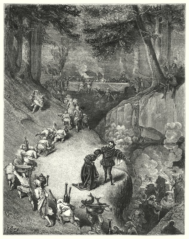 Riquet a La Houppe; Ricky of the Tuft (rytina) od Gustave Dore