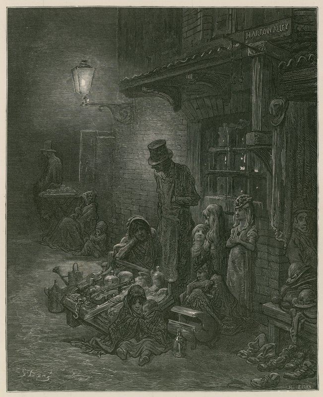 Slumy V Londýně od Gustave Dore