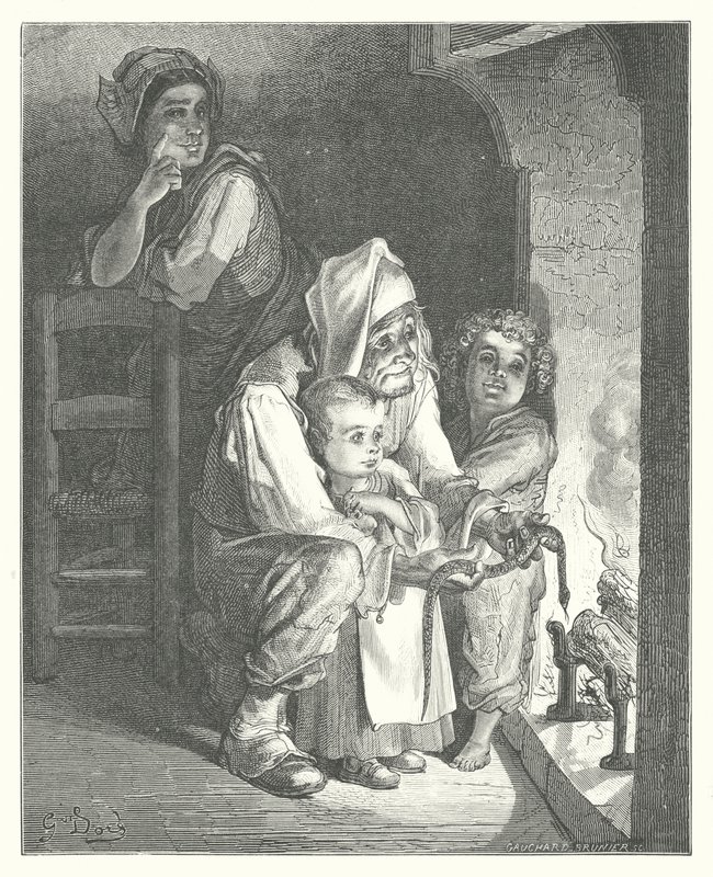 La Fontainovy bajky: (rytina). od Gustave Dore