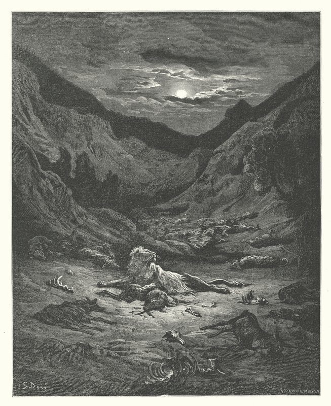 La Fontainovy bajky: (rytina) od Gustave Dore