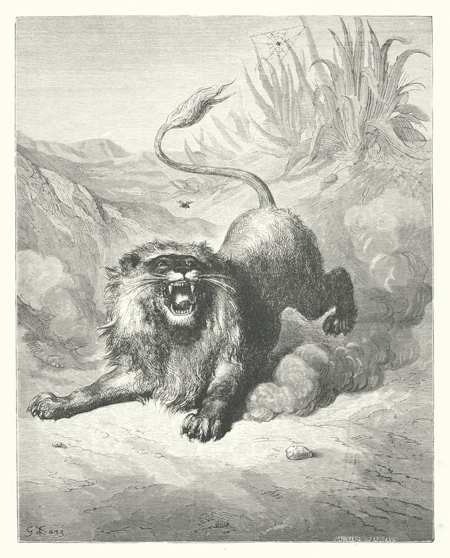 La Fontainovy bajky: (rytina) od Gustave Dore