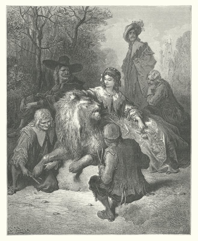 La Fontainovy bajky: (rytina) od Gustave Dore