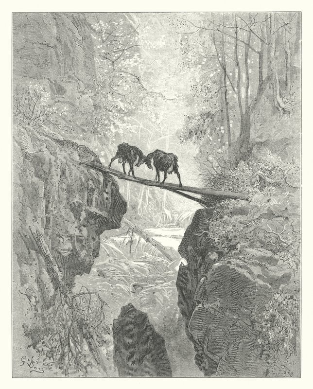 La Fontainovy bajky: (rytina) od Gustave Dore