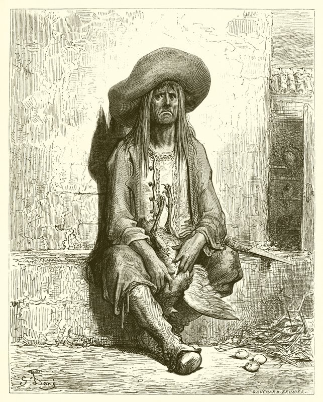 Slepice se zlatými vejci (La Fontaine) od Gustave Dore
