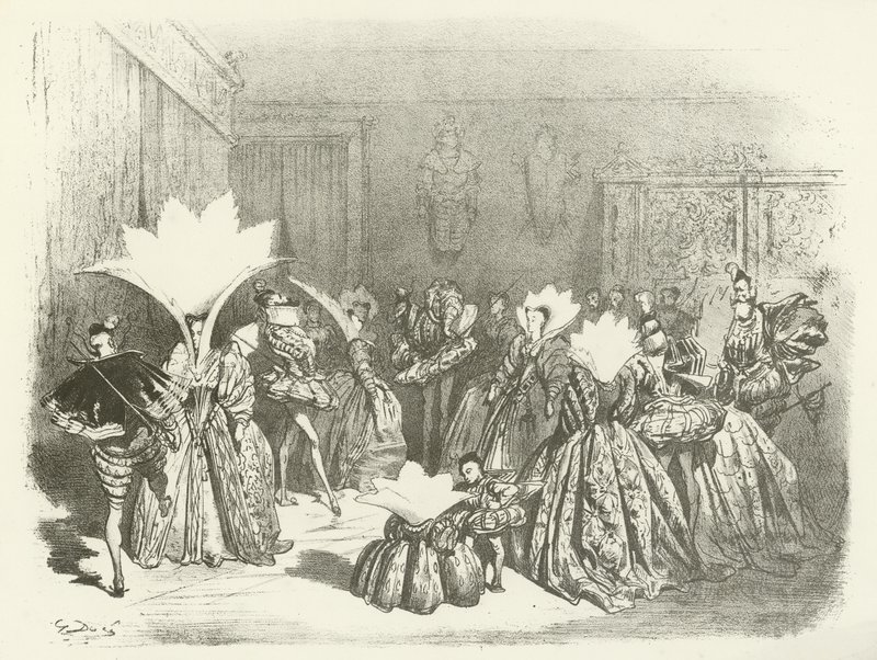 Jig-A Ball za vlády Jindřicha III. (hlubotisk) od Gustave Dore