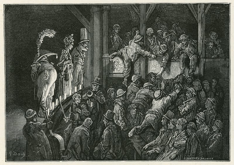 Penny Gaff ve Whitechapelu od Gustave Dore