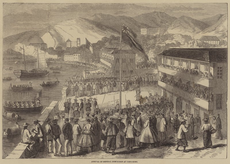 Příjezd generála Montaubona do Hongkongu od Gustave Janet