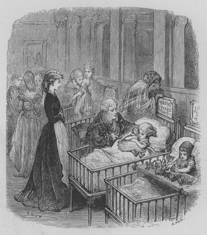 Dětská nemocnice od Gustave after Dore