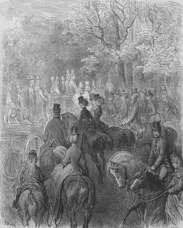 Hyde-Park, Equipages De Cavaliers od Gustave after Dore