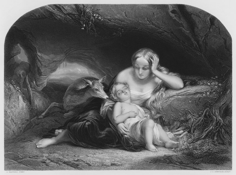 Genevieve of Brabant, z obrázku v královské sbírce od Gustave Wappers