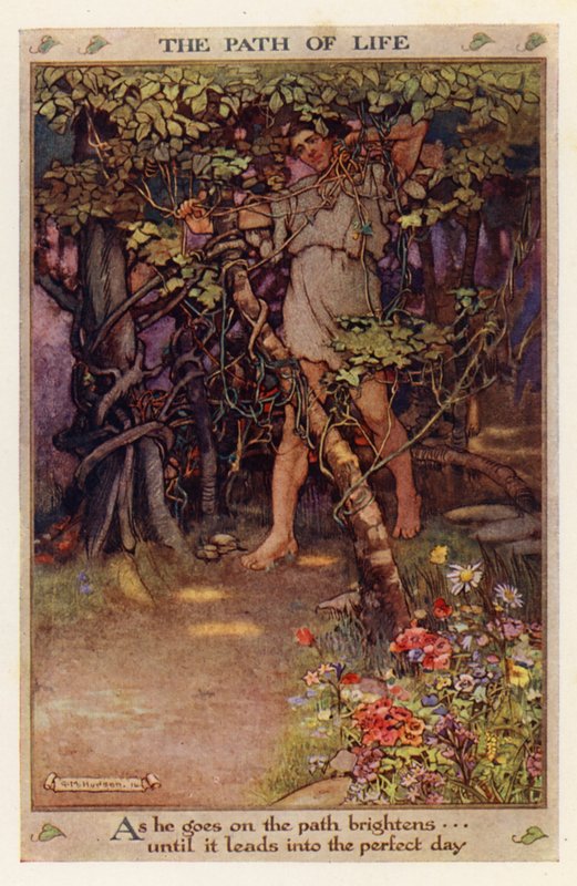 Cesta života (barevná litografie) od Gwynedd M. Hudson