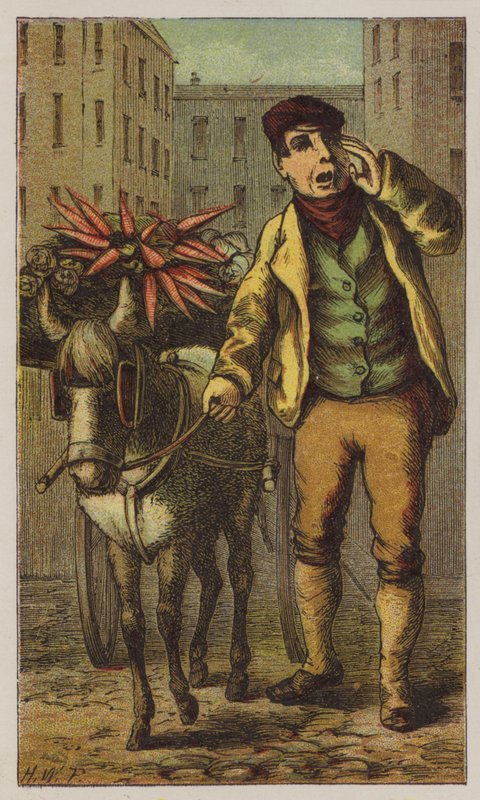 Costermonger (barevné lito) od H.W. (after) Petherick