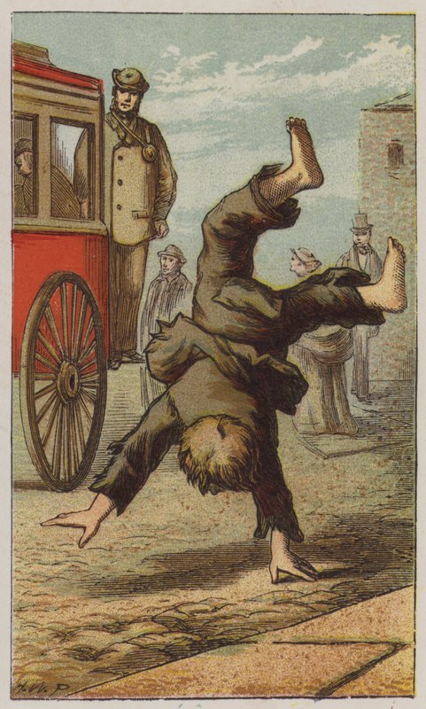 Street Boy (barevné lito) od H.W. (after) Petherick