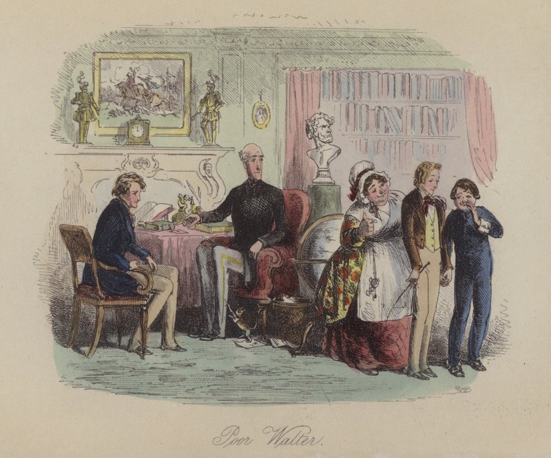 Ilustrace pro Lewis Arundel aneb The Railroad of Life od Franka E Smedleyho (barevná rytina) od after Hablot Knight Browne