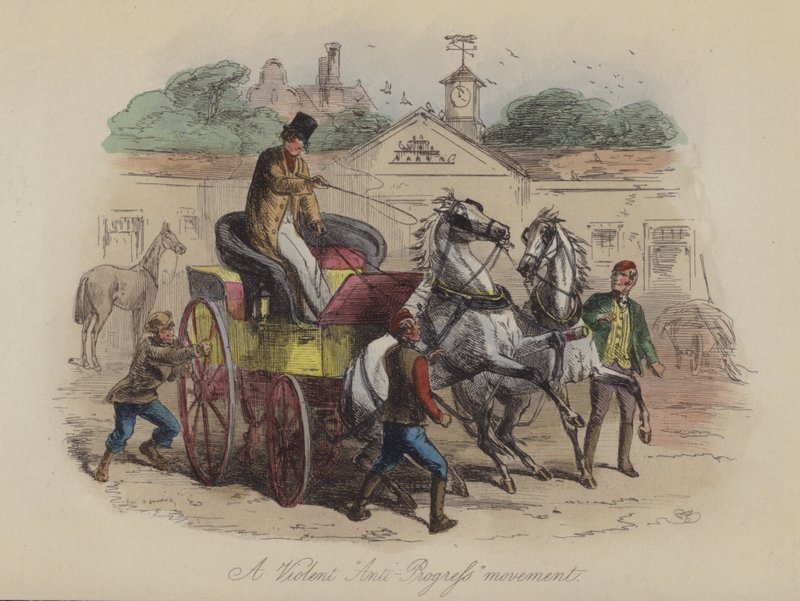 Ilustrace pro Lewis Arundel aneb The Railroad of Life od Franka E Smedleyho (barevná rytina) od after Hablot Knight Browne
