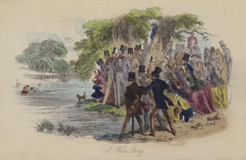 Ilustrace pro Lewis Arundel aneb The Railroad of Life od Franka E Smedleyho (barevná rytina) od after Hablot Knight Browne
