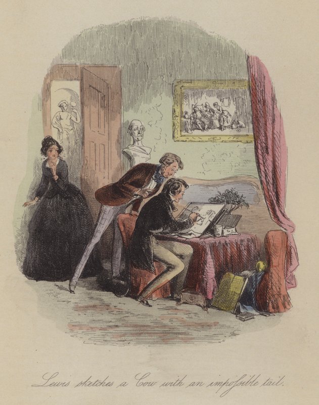 Ilustrace pro Lewis Arundel aneb The Railroad of Life od Franka E Smedleyho (barevná rytina) od after Hablot Knight Browne