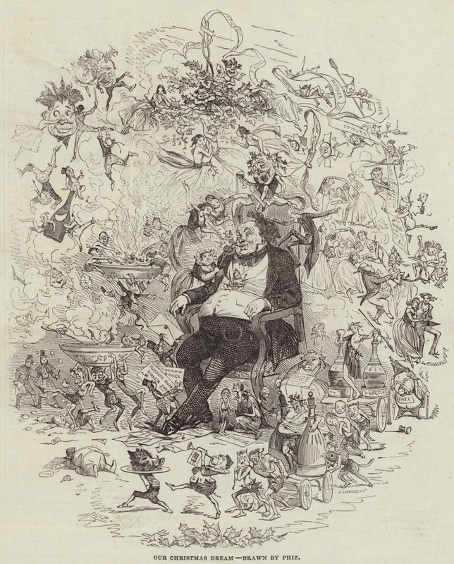 Náš vánoční sen (rytina) od after Hablot Knight Browne