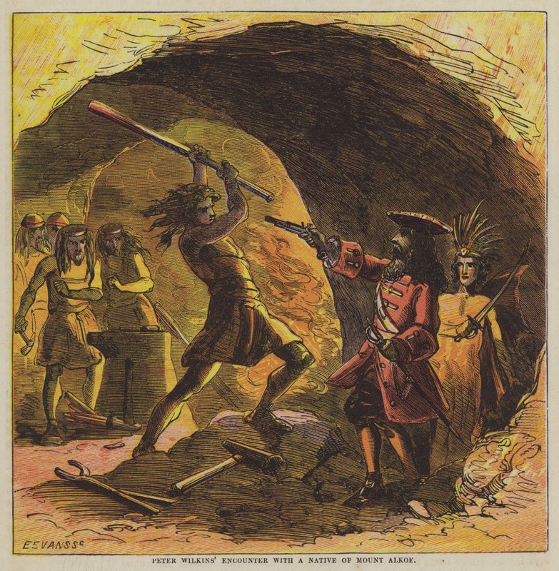 Setkání Petera Wilkinse s rodákem z Mount Alkoe (barevné lito) od after Hablot Knight Browne