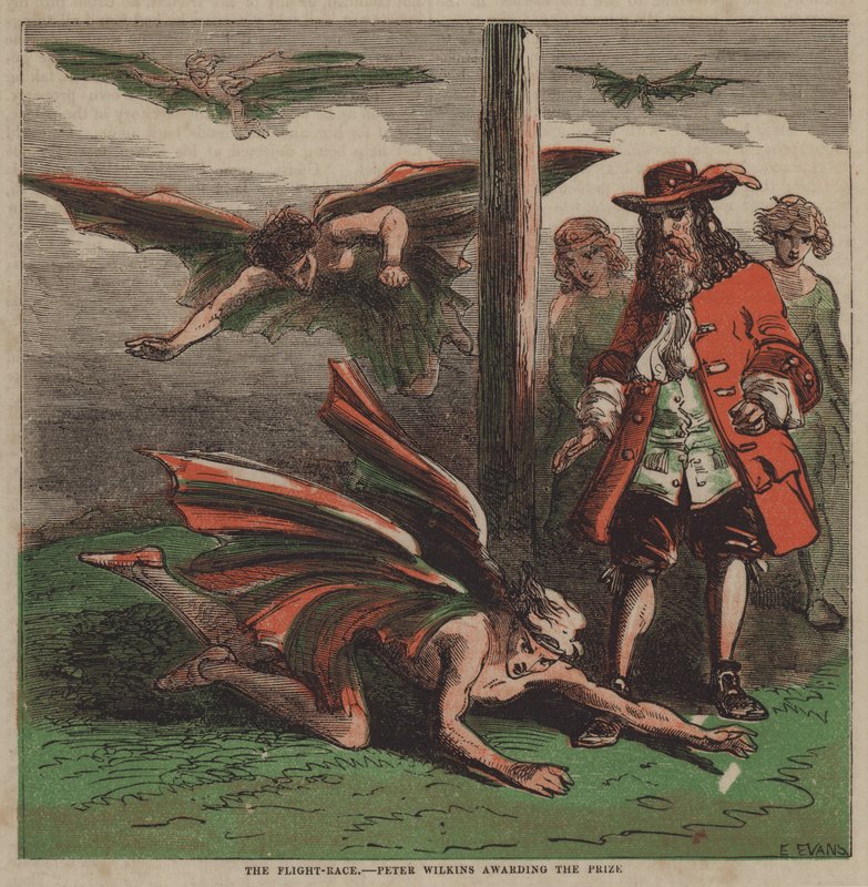 Letecký závod, Peter Wilkins udělující cenu (barevné lito) od after Hablot Knight Browne