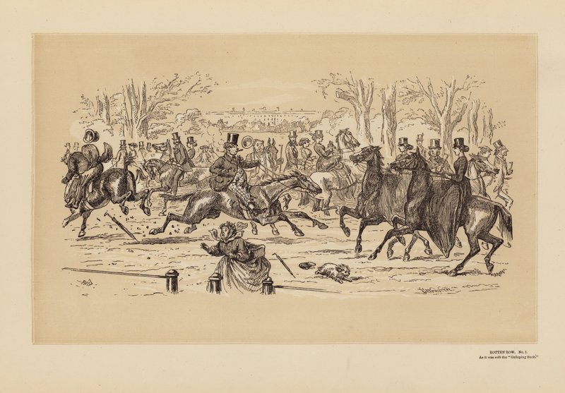 Rotten Row, č. 1, jak to bylo (rytina) od Hablot Knight (1815 92) Browne