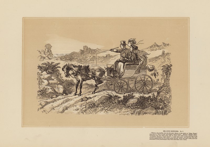 Náčrtky z mořského pobřeží, č. 7, Malebnost (rytina) od Hablot Knight (1815 92) Browne