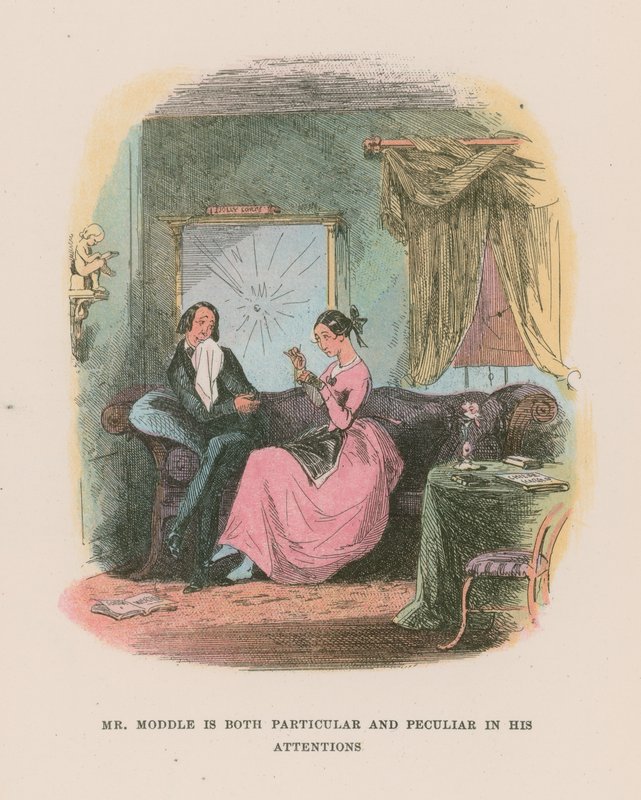 Ilustrace k filmu Martin Chuzzlewit od Hablot Knight Browne