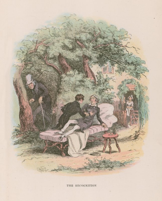 Ilustrace pro Nicholase Nicklebyho od Hablot Knight Browne