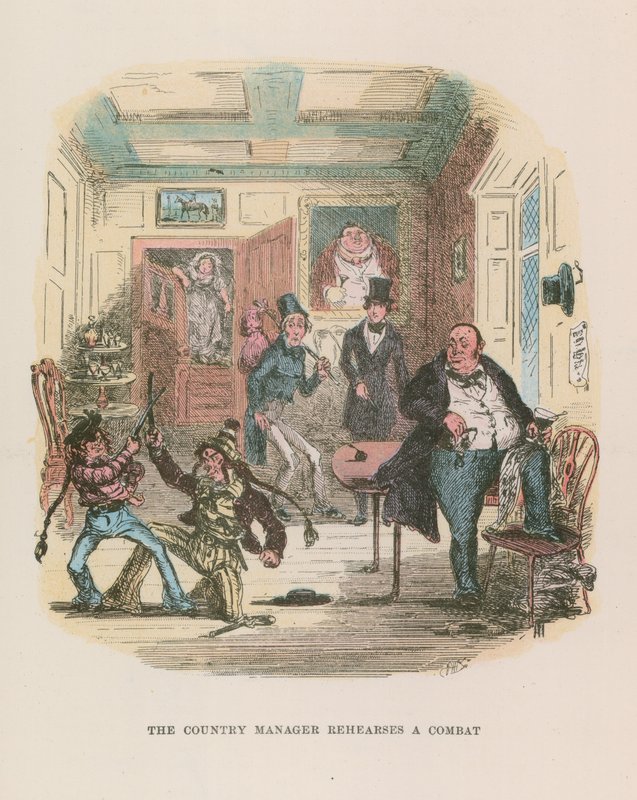 Ilustrace pro Nicholase Nicklebyho od Hablot Knight Browne