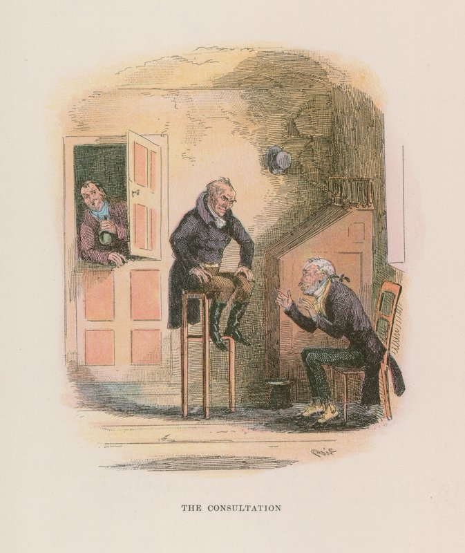 Ilustrace pro Nicholase Nicklebyho od Hablot Knight Browne