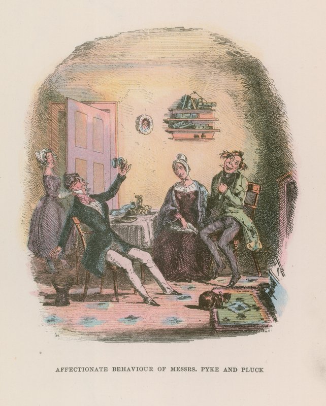 Ilustrace pro Nicholase Nicklebyho od Hablot Knight Browne