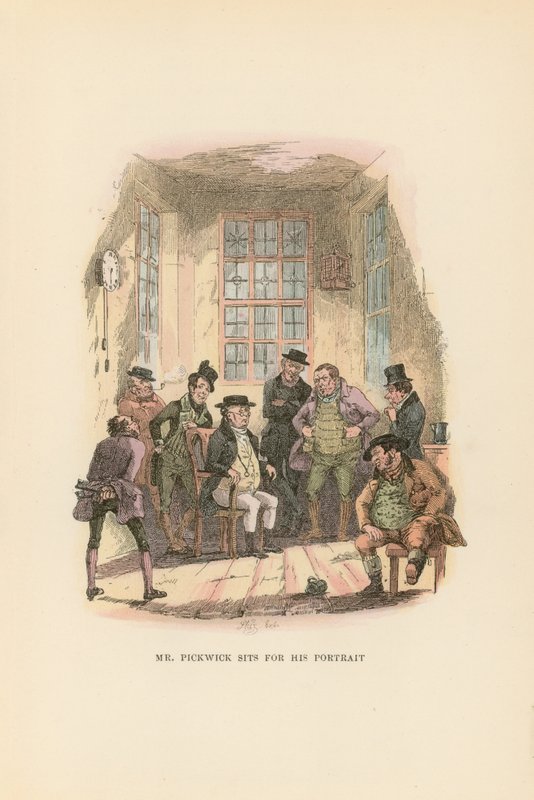 Ilustrace pro Pickwick Papers od Hablot Knight Browne