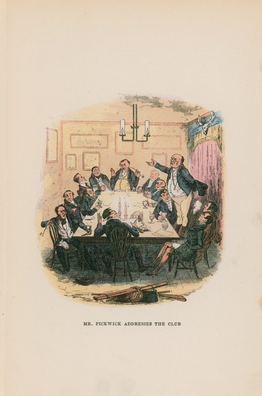 Ilustrace pro Pickwick Papers od Hablot Knight Browne