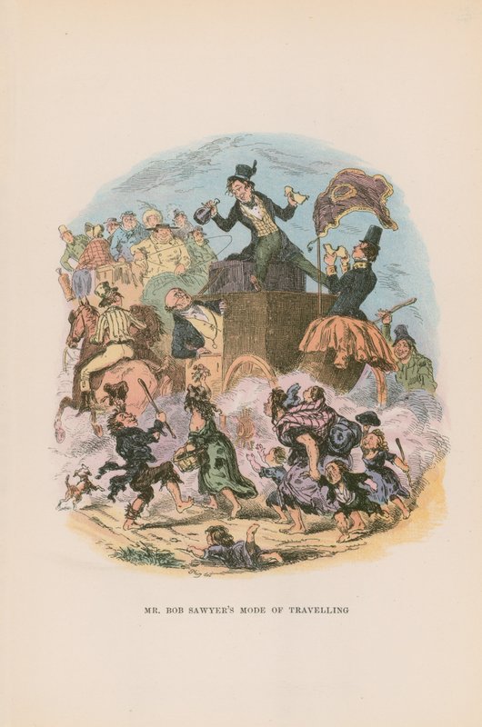 Ilustrace pro Pickwick Papers od Hablot Knight Browne