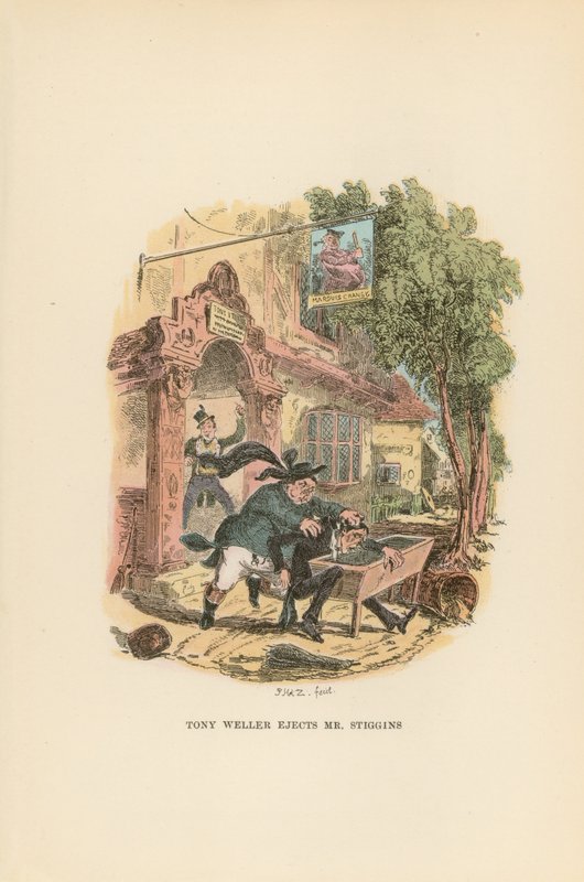 Ilustrace pro Pickwick Papers od Hablot Knight Browne