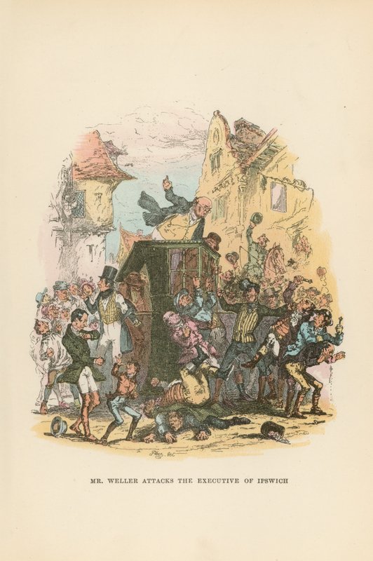Ilustrace pro Pickwick Papers od Hablot Knight Browne