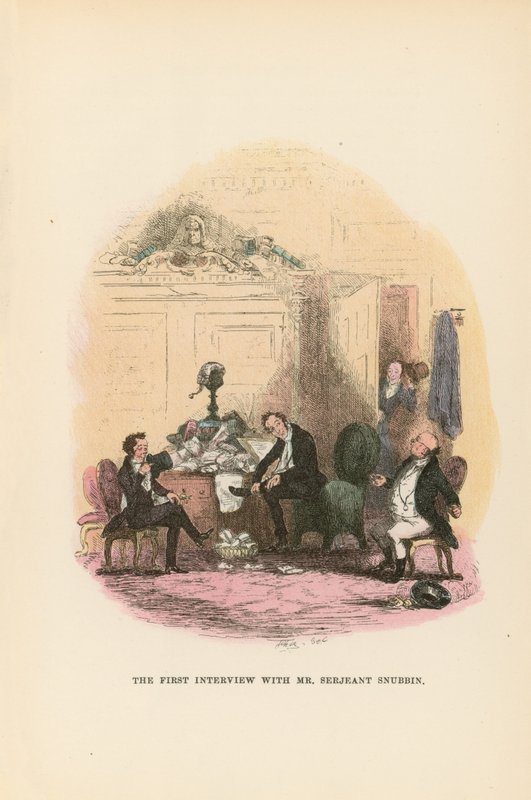Ilustrace pro Pickwick Papers od Hablot Knight Browne