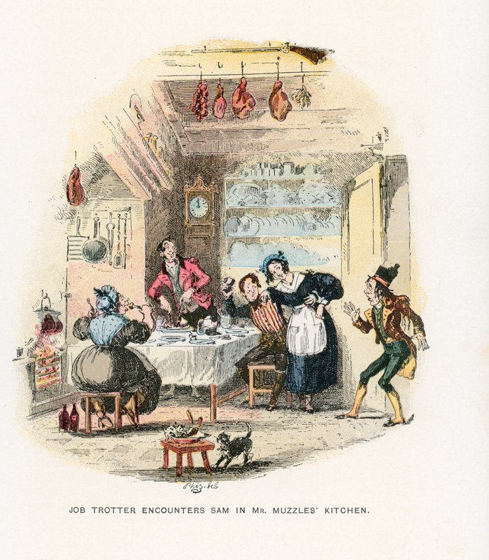 Ilustrace pro Pickwick Papers od Hablot Knight Browne