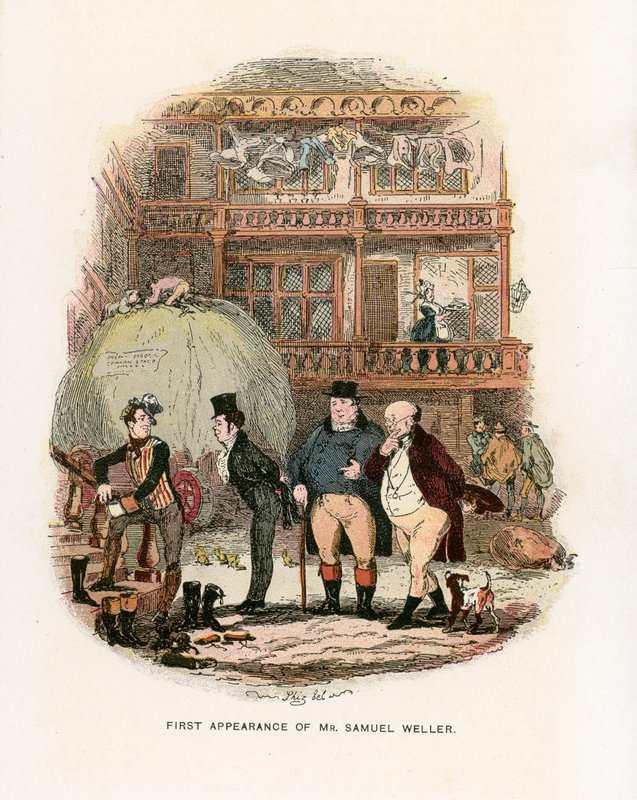Ilustrace pro Pickwick Papers od Hablot Knight Browne