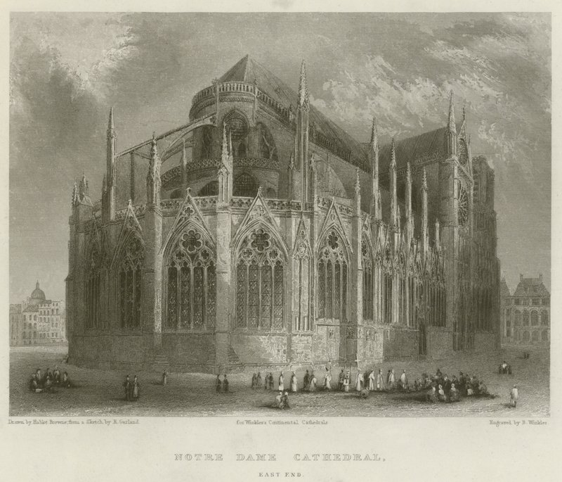 Katedrála Notre Dame, East End od Hablot Knight Browne