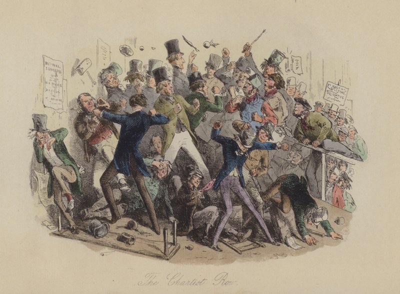 Chartist Row od Hablot Knight Browne