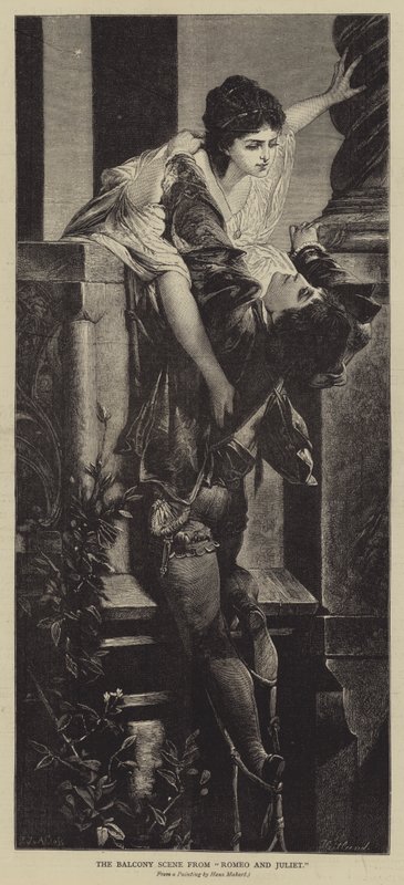 Balkonová scéna z Romea a Julie od Hans Makart