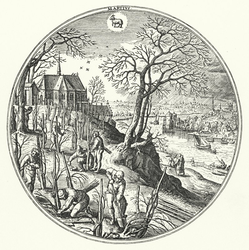 březen (rytina) od Hans (after) Bol